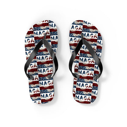 MAGA Red White and blue Comfy Summer Beach Unisex Flip Flops Trump