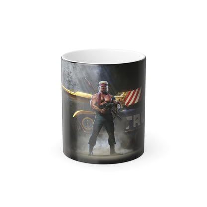 Color Morphing Rambo Patriot Trump Heat Reacting See Pictures Coffee Mug 11oz