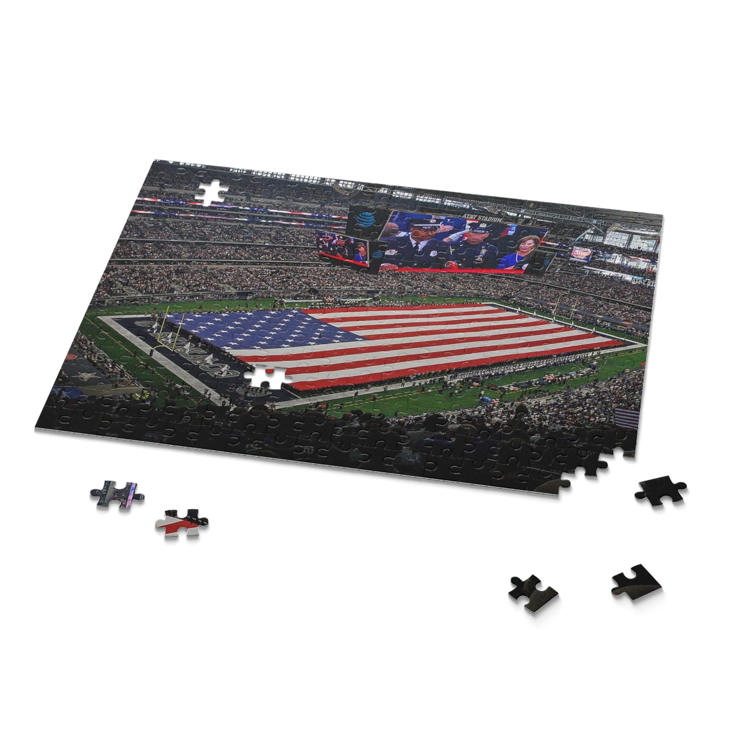 Dallas Cowboys Stadium Puzzle (252-Piece) NFL Football American flag Dak Prescot