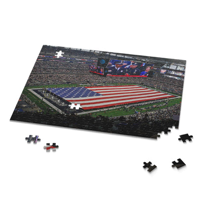 Dallas Cowboys Stadium Puzzle (252-Piece) NFL Football American flag Dak Prescot