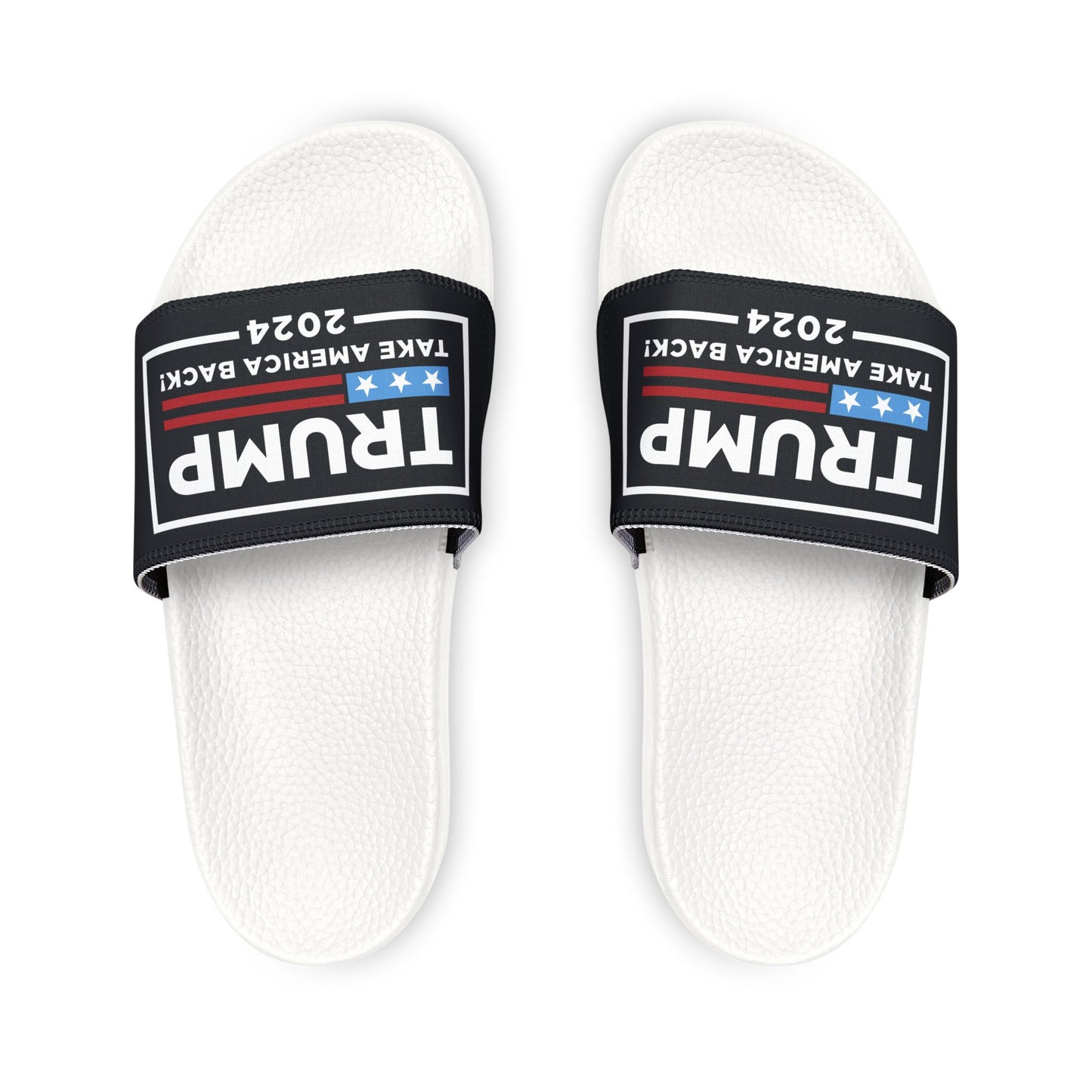 Women's Trump 2024 Take America Back Comfy PU Slide Sandals