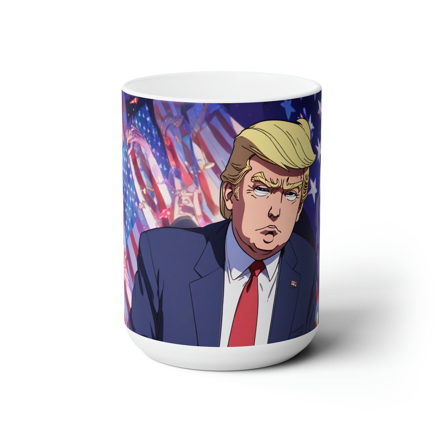 Cartoon style 1 Donald Trump Ceramic Jumbo Coffee Mug 15oz