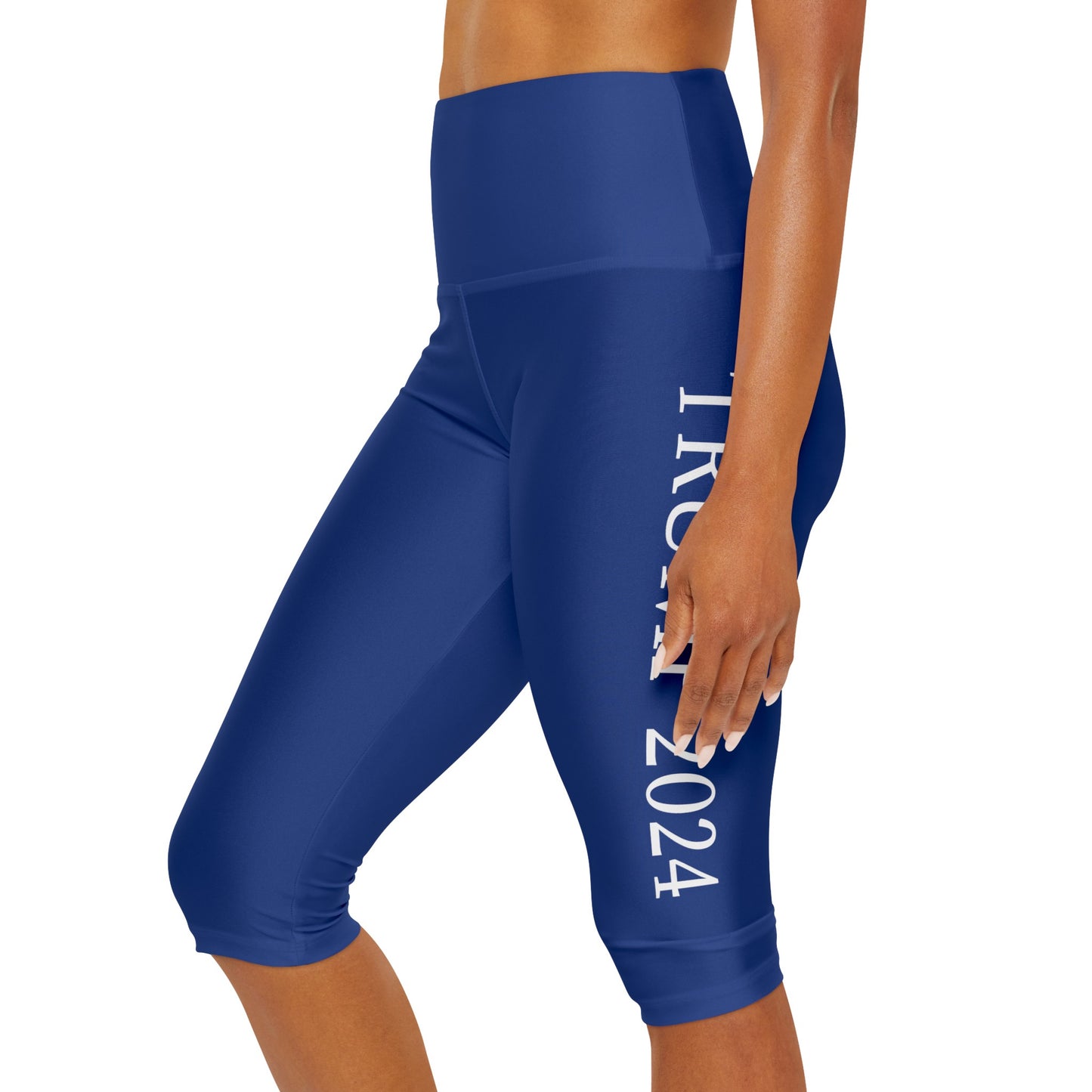 Trump 2024 Blue and White Women’s Spandex Athletic Yoga Triangle Gusset Capri Leggings