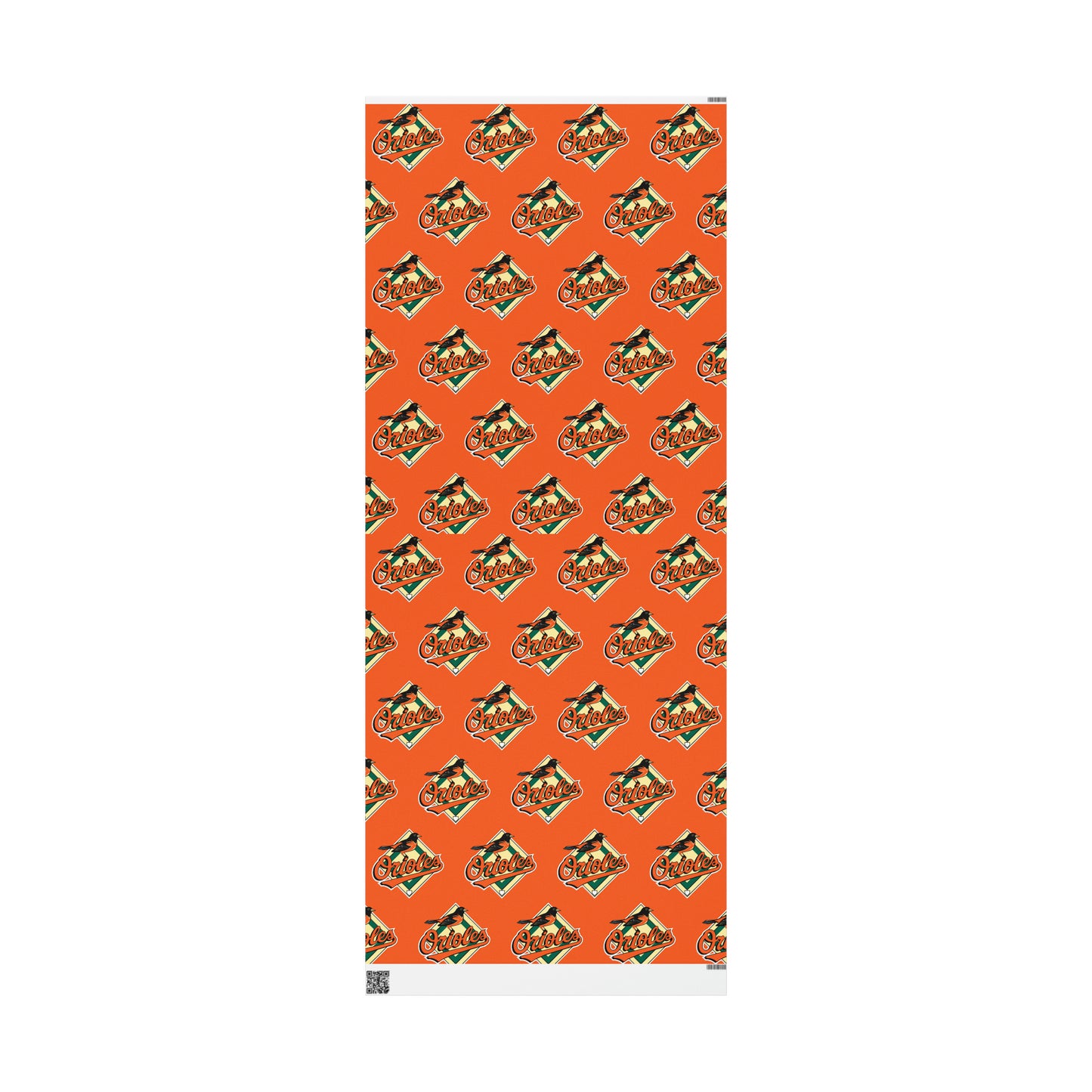 Baltimore Orioles orange Baseball MLB Birthday Gift Wrapping Paper Holiday