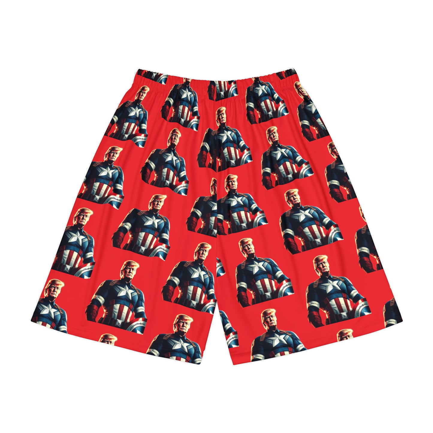 Captain Trump Hero Red All over Print Men’s Sports Athletic Shorts