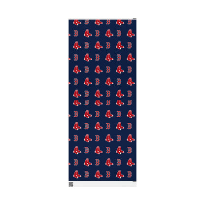 Boston Red Sox Birthday Gift Wrapping Paper football Basketball Holiday