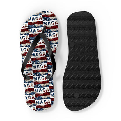 MAGA Red White and blue Comfy Summer Beach Unisex Flip Flops Trump