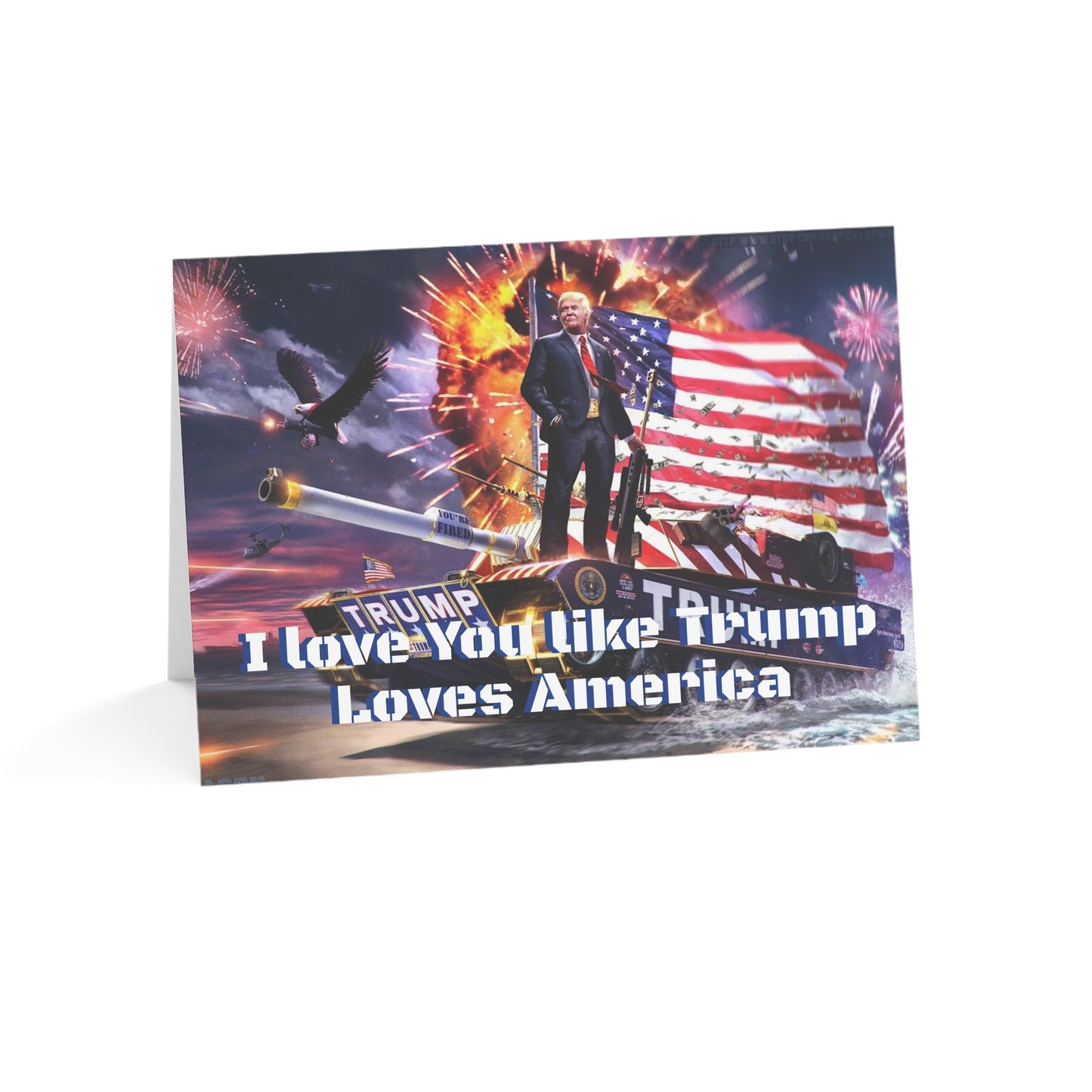 I love you like Trump Loves America MAGA Solider Anniversary Greeting Cards