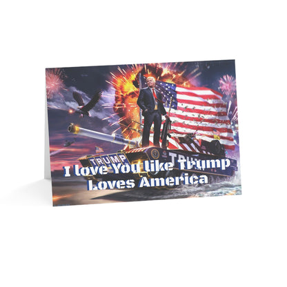 I love you like Trump Loves America MAGA Solider Anniversary Greeting Cards