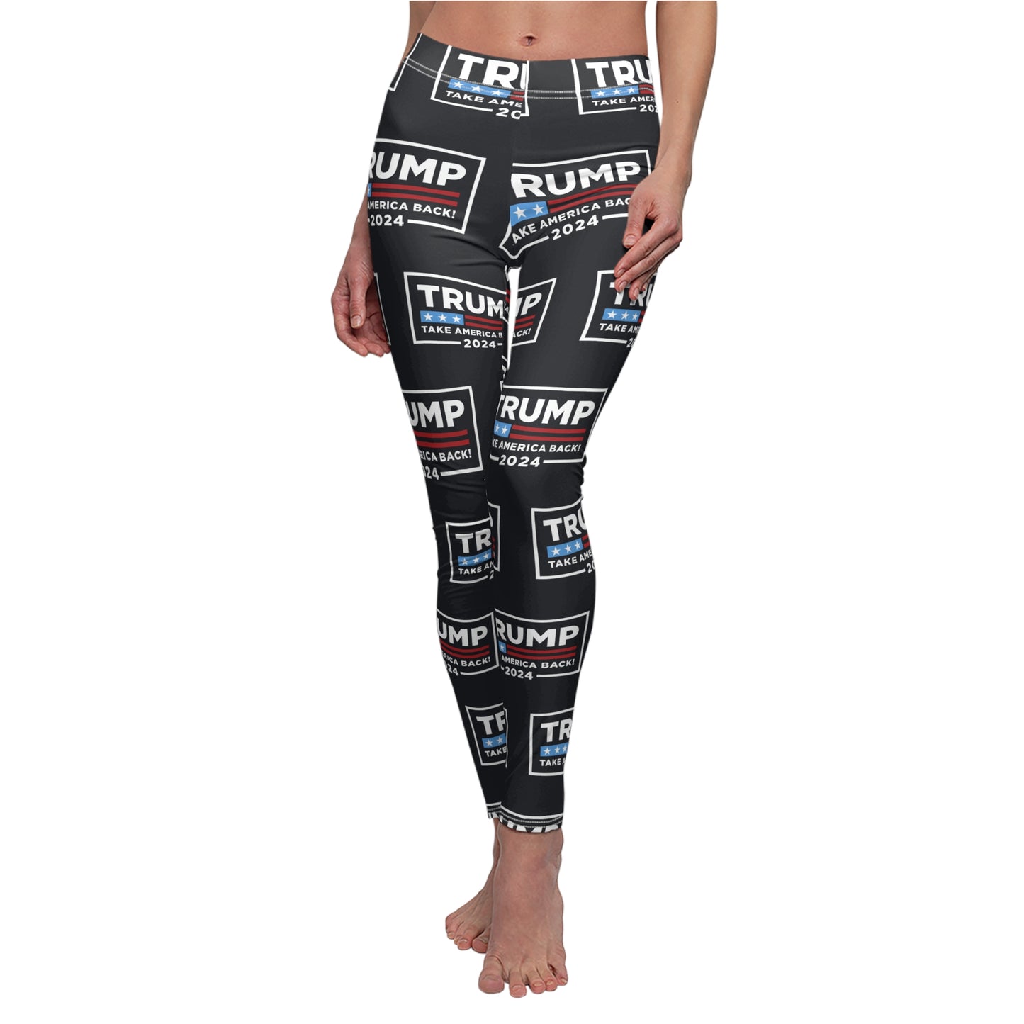 Trump 2024 Take America Back Black Women's Casual Leggings MAGAGA Store