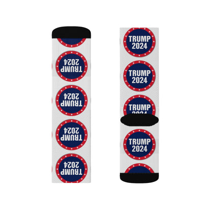 Trump 2024 MAGA Cushioned Sublimation Socks
