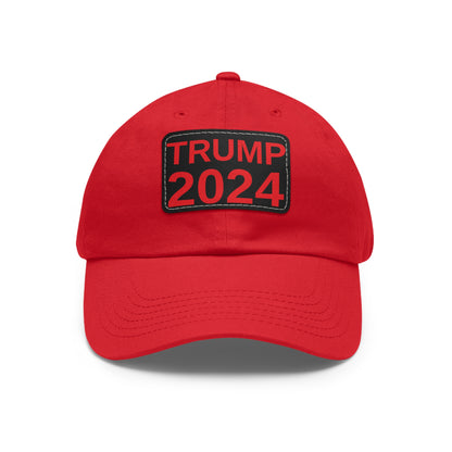 Women's Trump 2024 leather patch hat