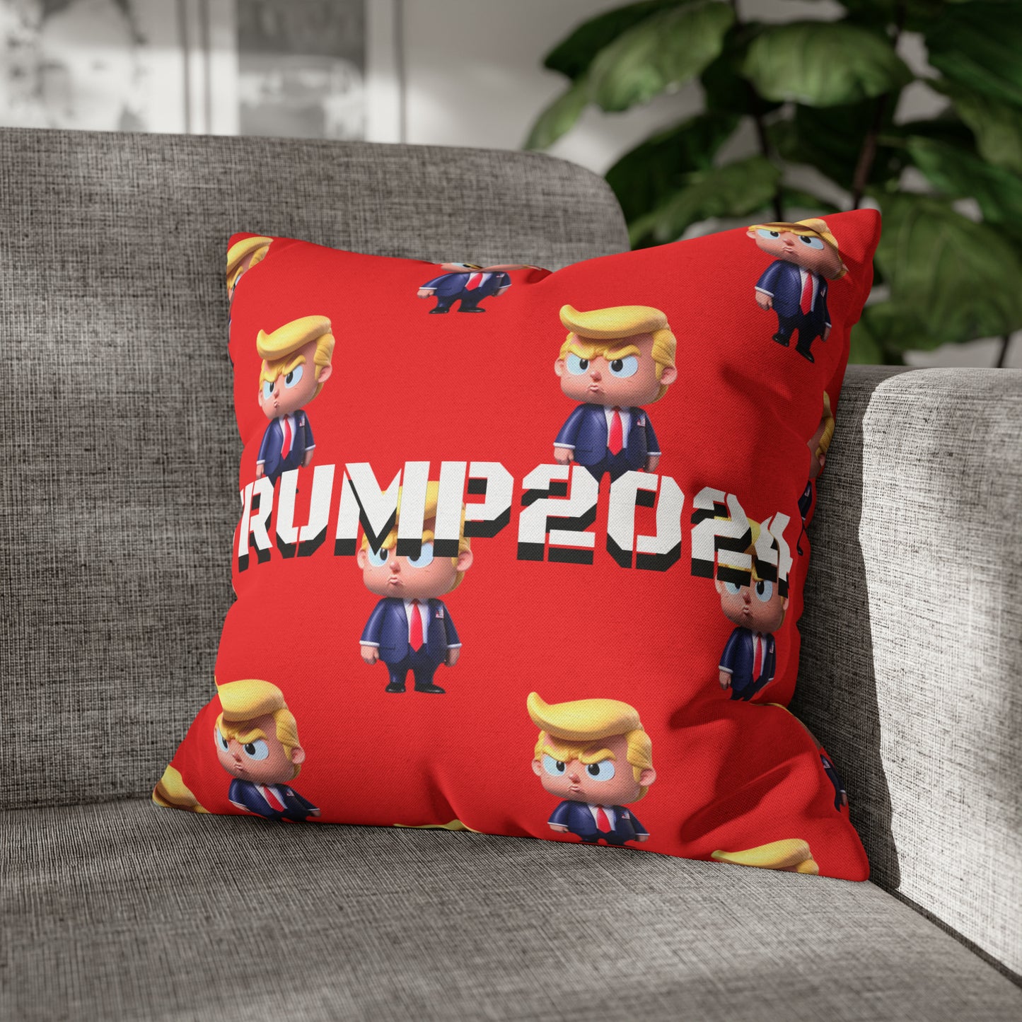Little Trump 2024 Republican Red Soft Comfy Throw Pillow Case MAGA Gift