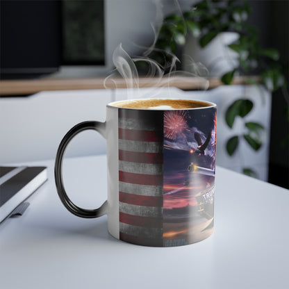 Color Morphing Trump the Warrior Hitzereagierende Kaffeetasse 11oz