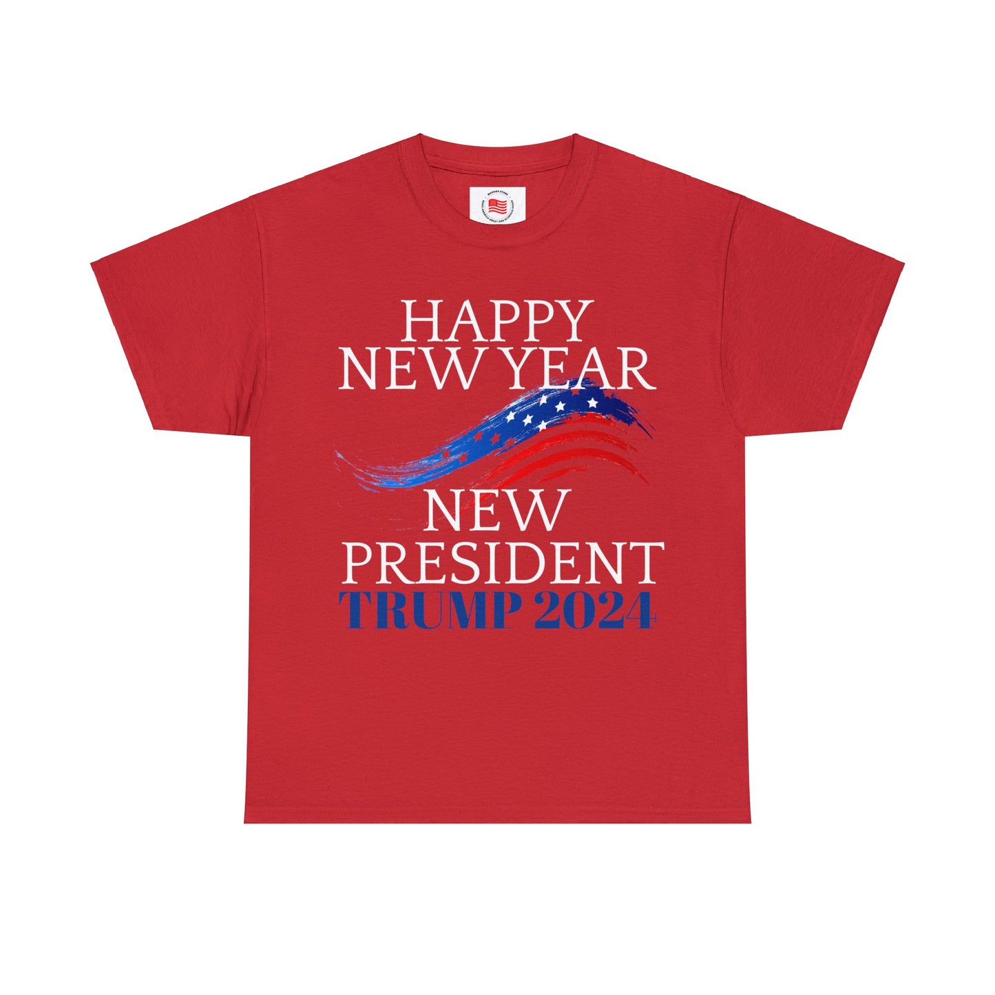 Happy New Year New President Trump 2024 Unisex Heavy Cotton Tee
