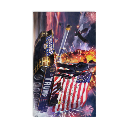 Trump on a tank America High Definition Print Kitchen Bathroom Soft Hand Towel