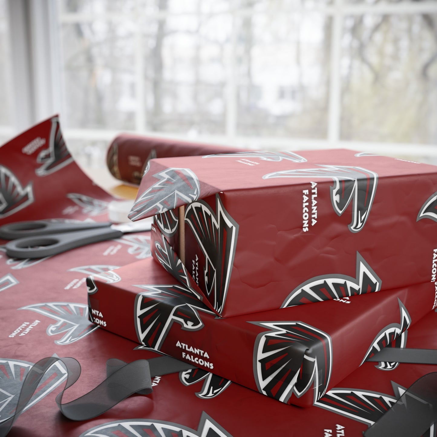 Atlanta Falcons NFL Football Birthday Graduation Gift Wrapping Paper Holiday