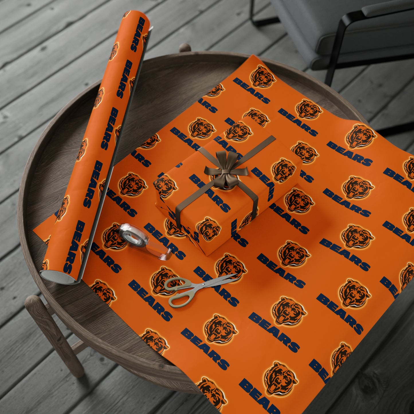 Chicago Bears NFL Football Birthday Gift Wrapping Paper Holiday
