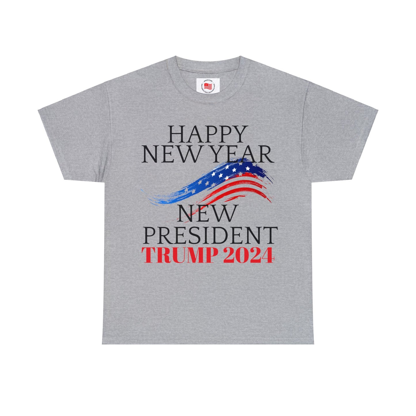 Happy New Year New President Trump 2024 Unisex Heavy Cotton Tee