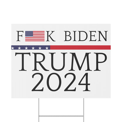 F**K Biden, TRUMP 2024 für den Präsidenten, Kunststoffschild