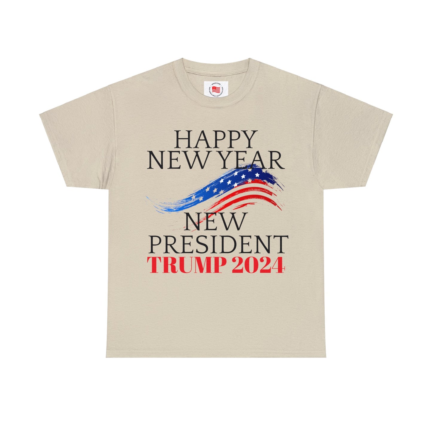 Happy New Year New President Trump 2024 Unisex Heavy Cotton Tee