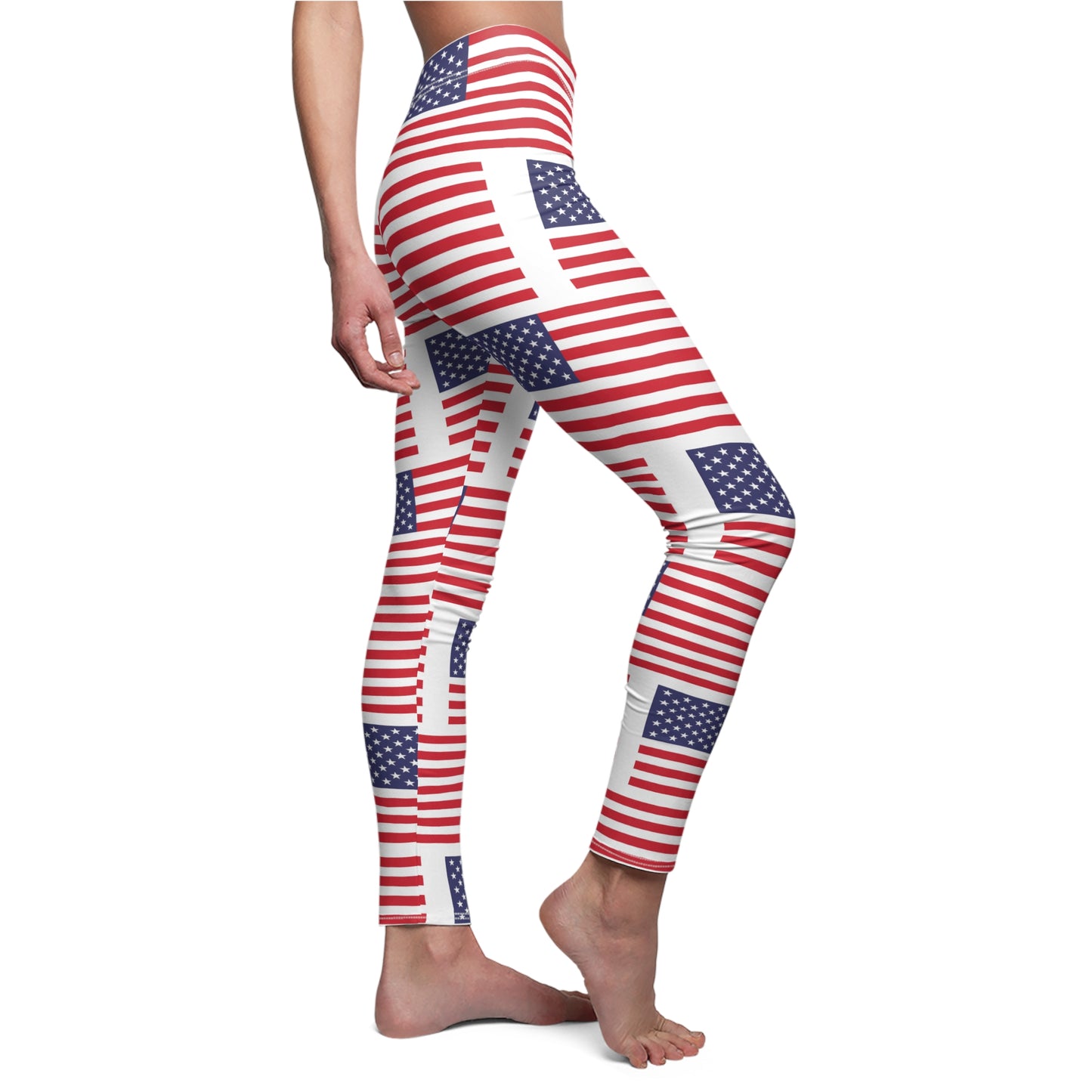 Never Enough American Flags Women's Casual Leggings
