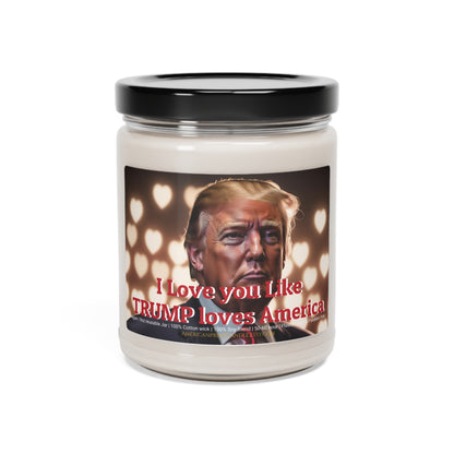 I love you like Trump loves America Valentine's Day Gift Scented Soy Candle 9oz