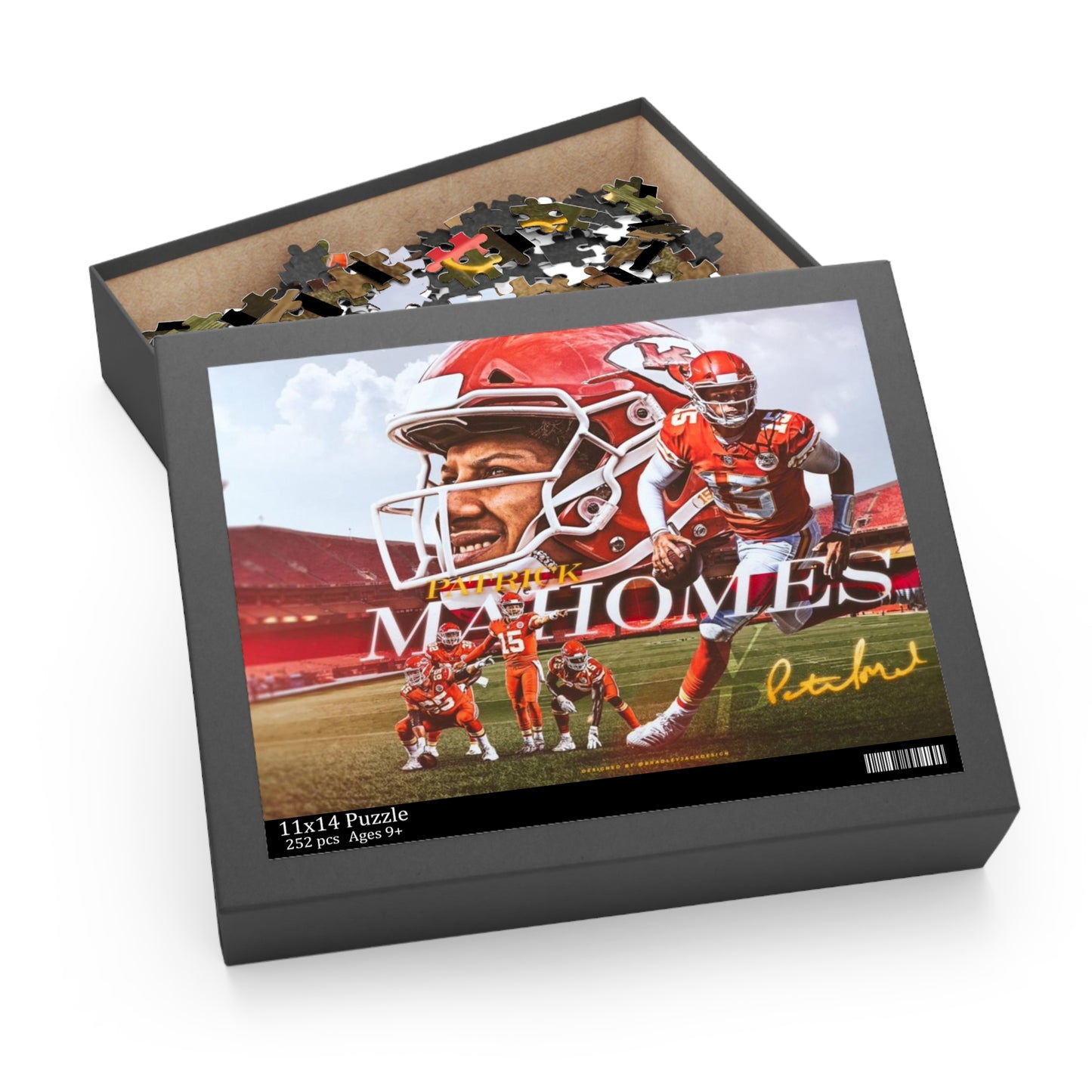 Patrick Mahomes Kansas City Chiefs Thick Puzzle (252-Piece) High Quality Game