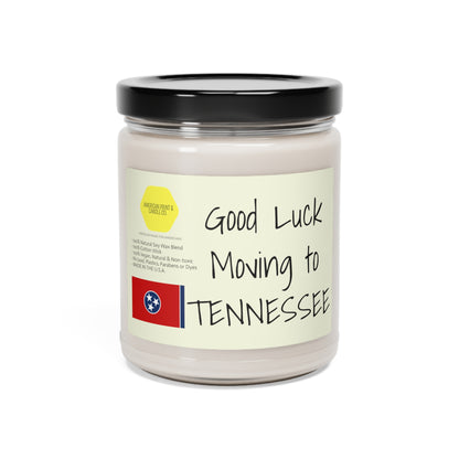 Good Luck moving to Tennessee scented Soy Candle, 9oz