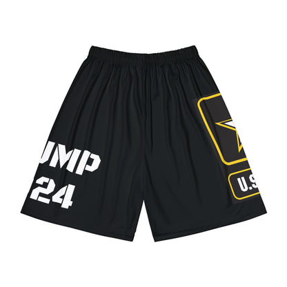 US Army Trump 2024 Black Men’s Sports Athletic Shorts
