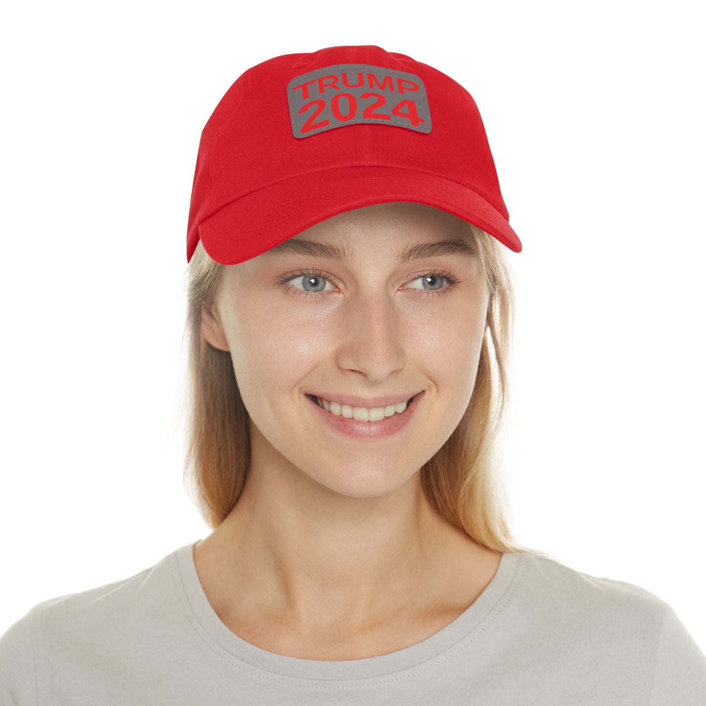 Women's Trump 2024 leather patch hat