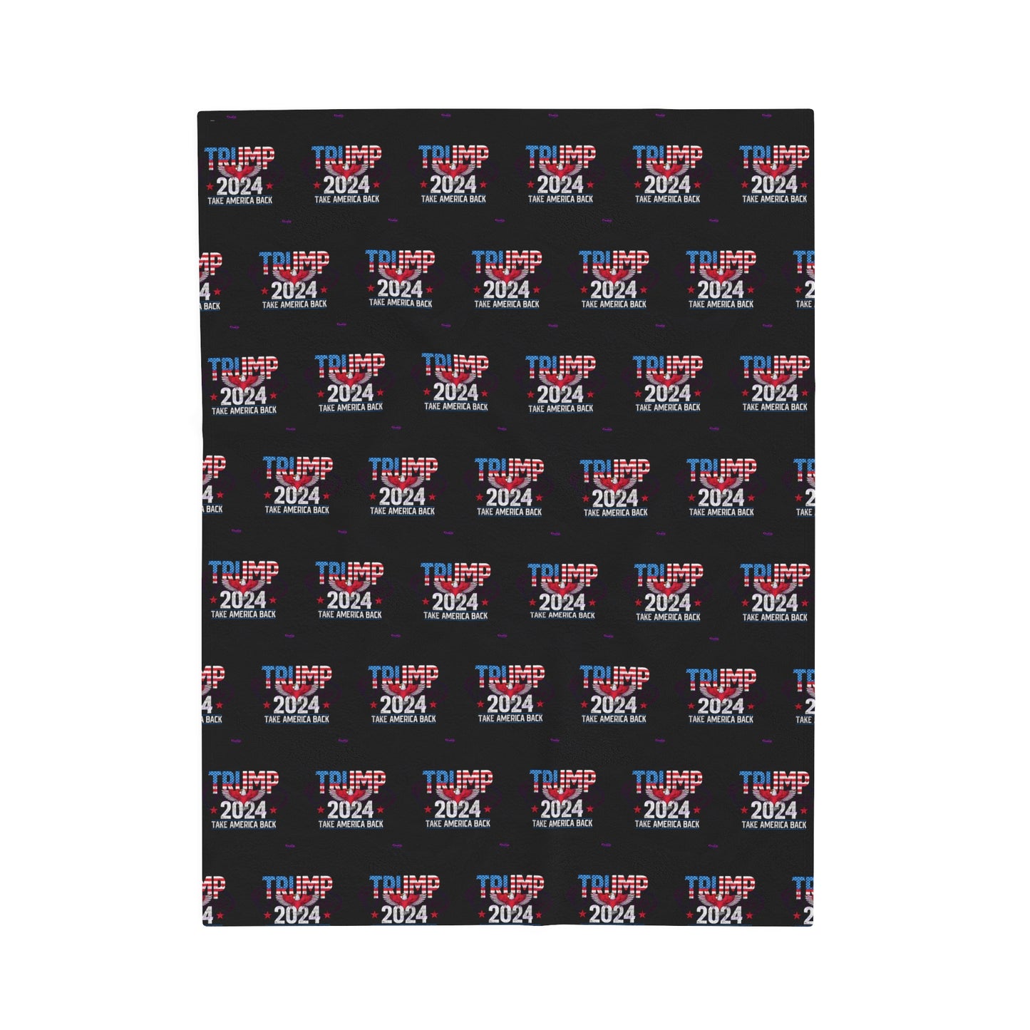 Trump 2024 Take America Back schwarze Samt-Plüschdecke