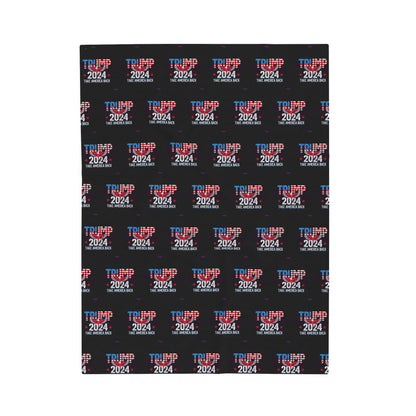 Trump 2024 Take America Back schwarze Samt-Plüschdecke