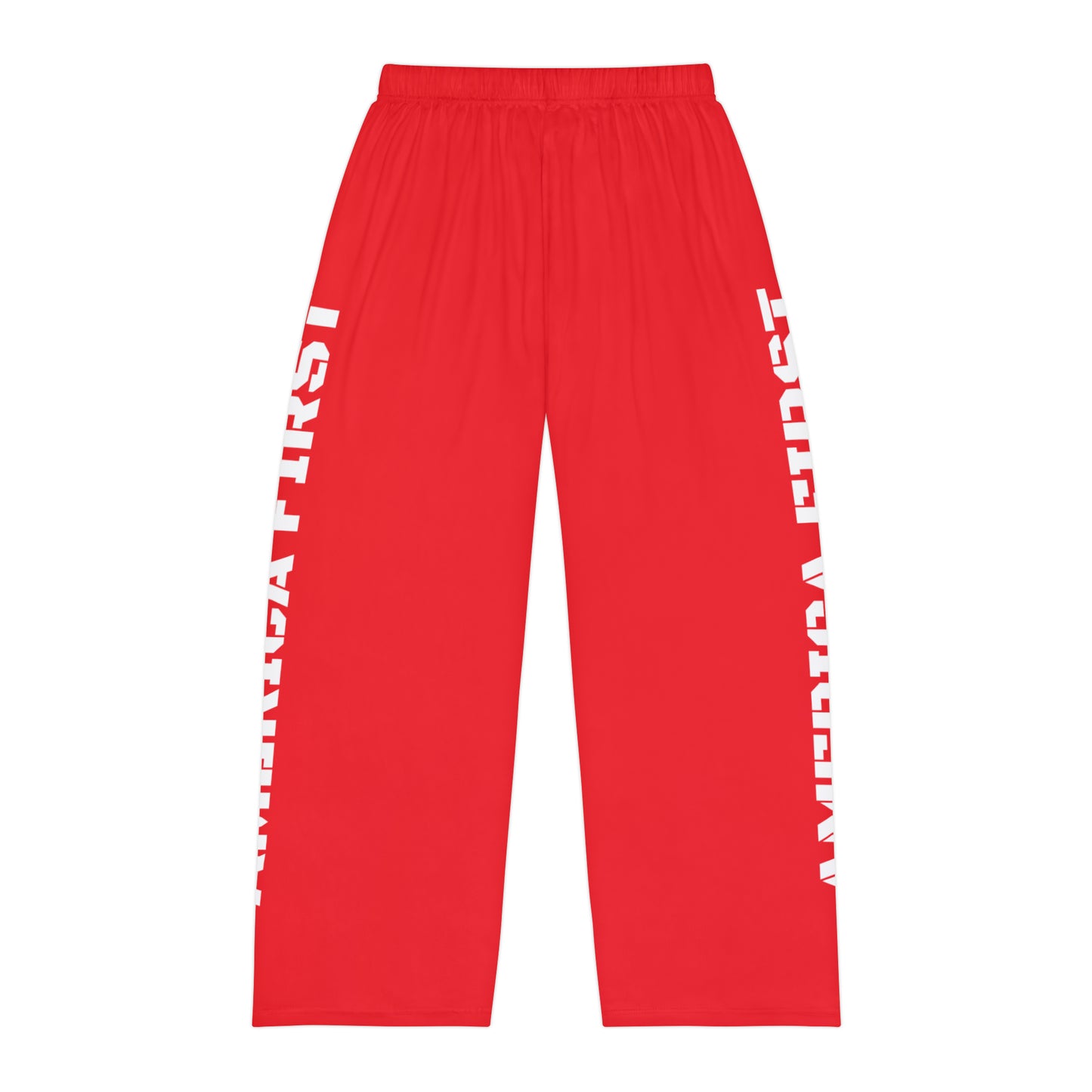 America First Red Men's Polyester Lounge Comfy Pajama Pants Trump