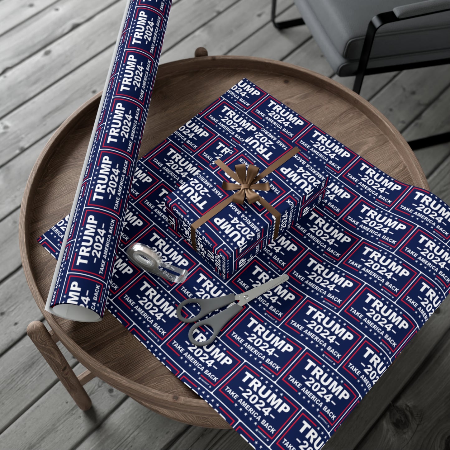 Trump Take America Back Christmas Wrapping gift Paper