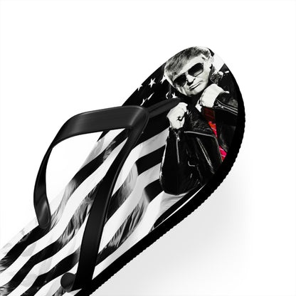 Cool Trump Leather jacket Comfy Summer Beach Unisex Flip Flops