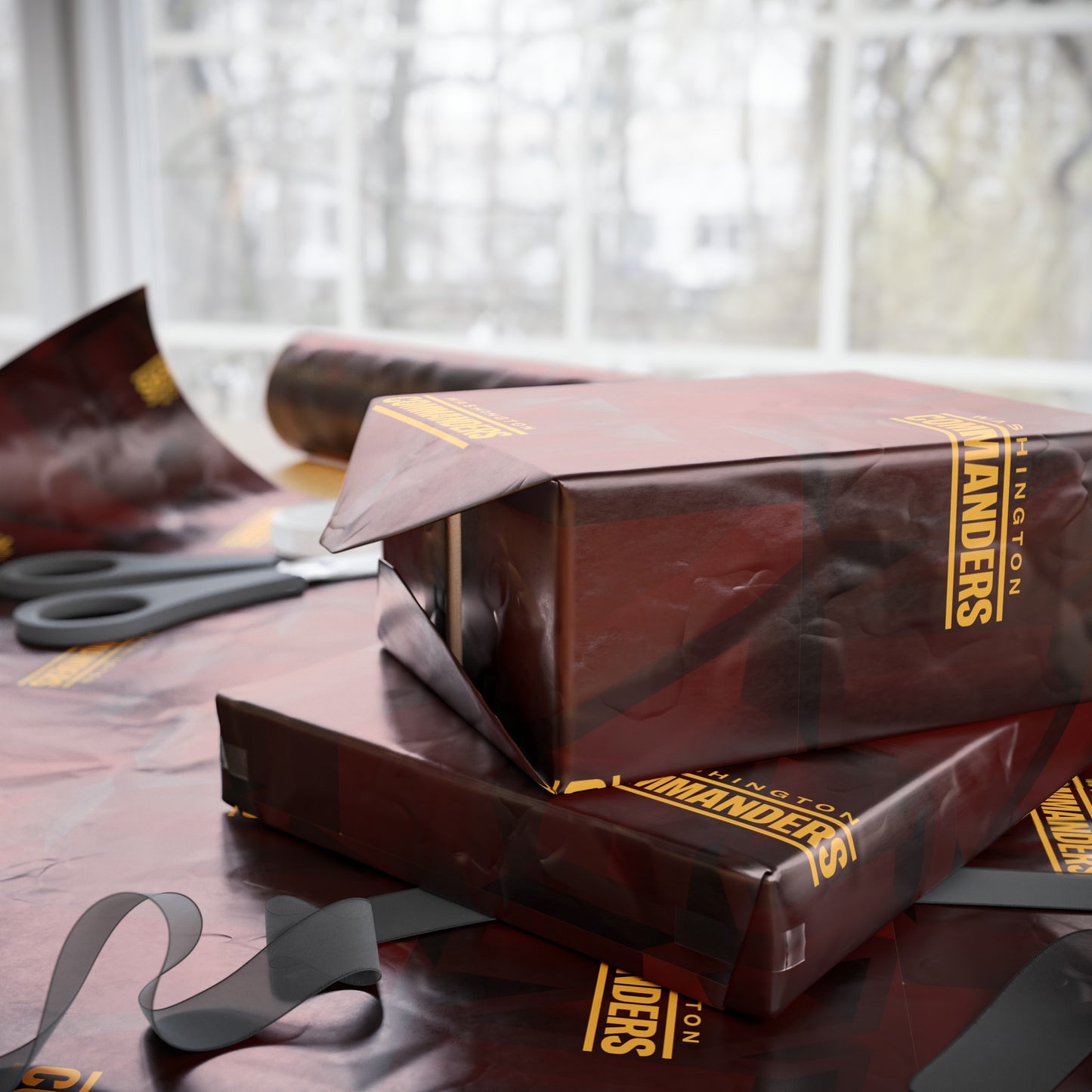 Washington Commanders NFL Football Birthday Graduation Gift Wrapping Paper Holiday