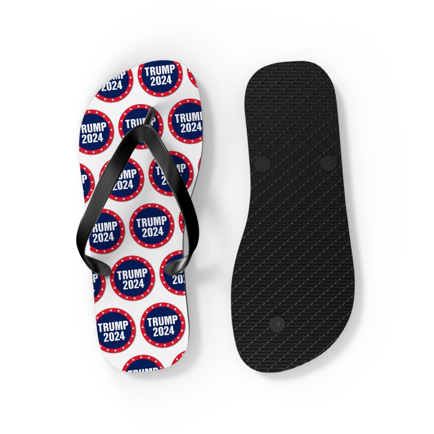 Trump 2024 Red White and blue Comfy Summer Beach Unisex Flip Flops