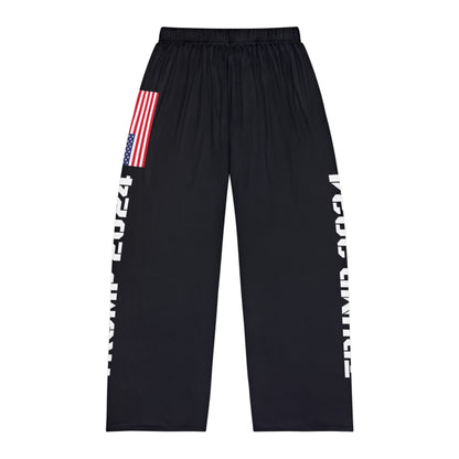 Trump 2024 Black Men's Polyester Lounge Comfy Pajama Pants MAGA