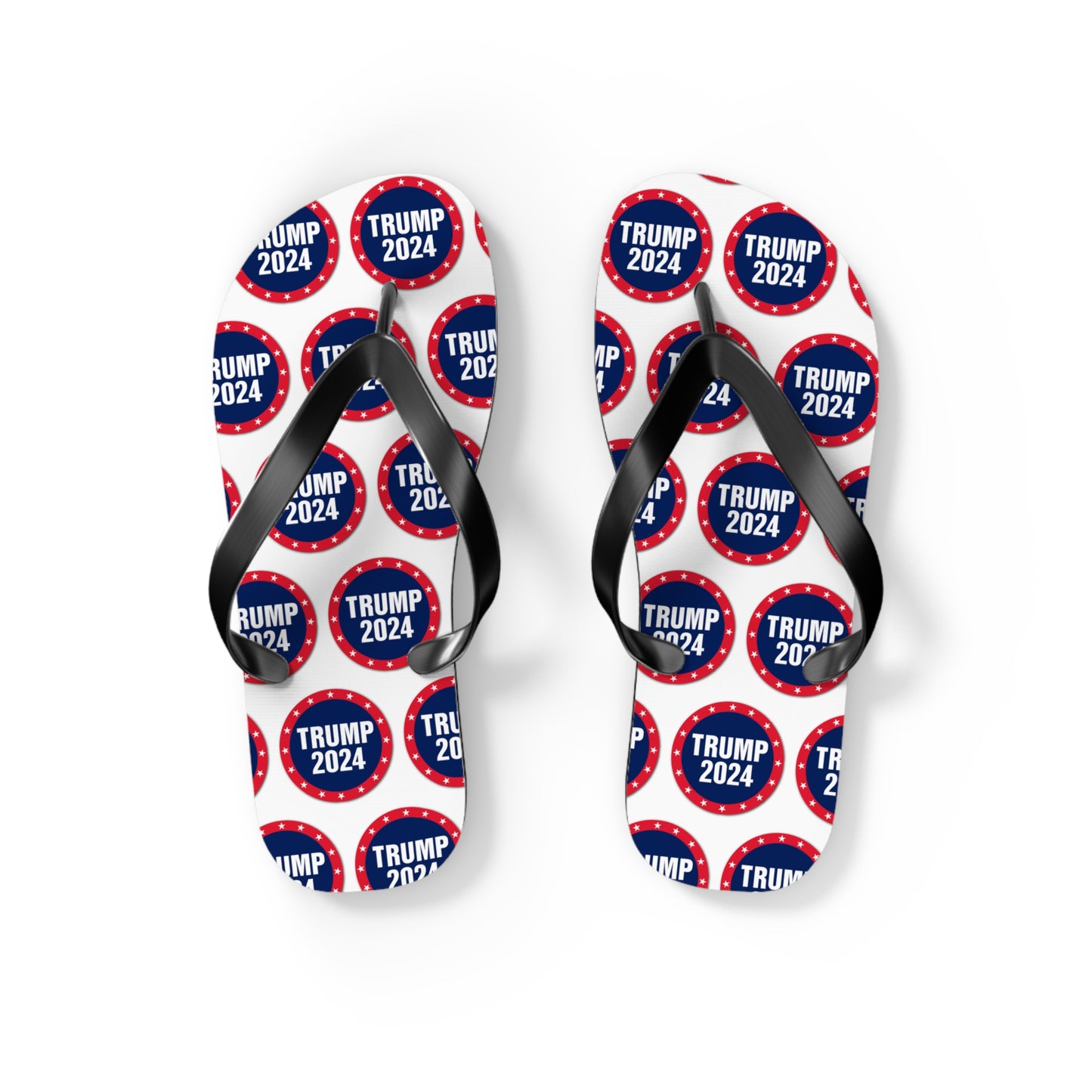 Trump 2024 Red White and blue Comfy Summer Beach Unisex Flip Flops