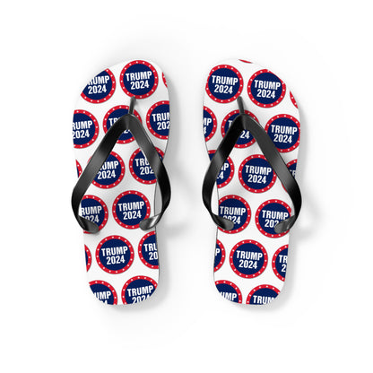 Trump 2024 Red White and blue Comfy Summer Beach Unisex Flip Flops