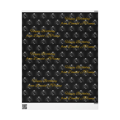Happy Birthday From Donald J Trump Gift Wrapping Paper (Yellow)