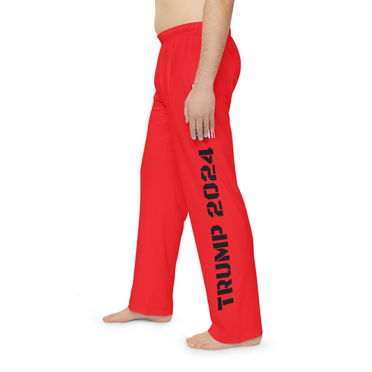 Trump 2024 American Flag Men's Polyester Lounge Comfy Pajama Pants