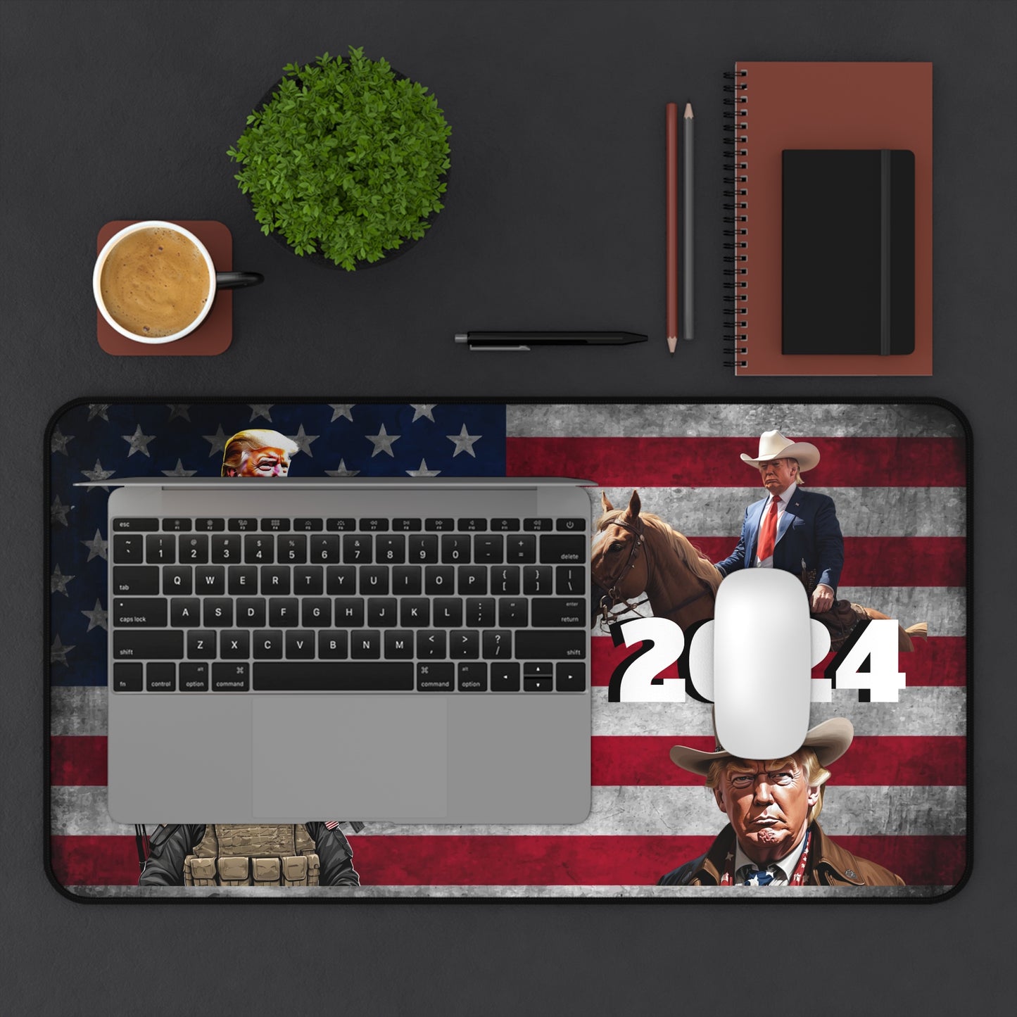 Trump 2024 Soldier Cowboy MAGA American Desk Mats