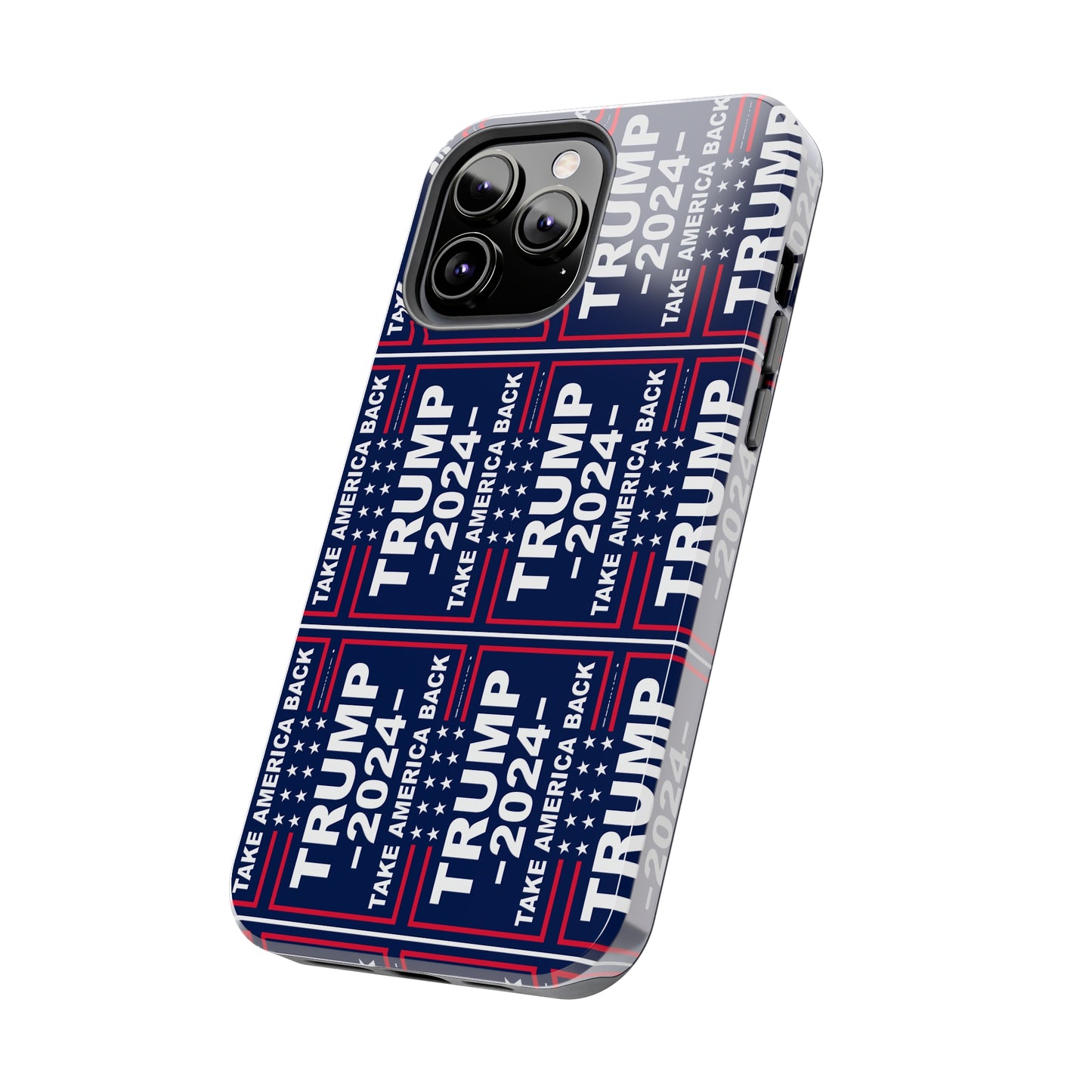 Trump 2024 Take America Back Blue Apple iPhone Tough Phone Cases