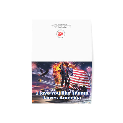 I love you like Trump Loves America Mother's Day MAGA Solider Greeting Cards