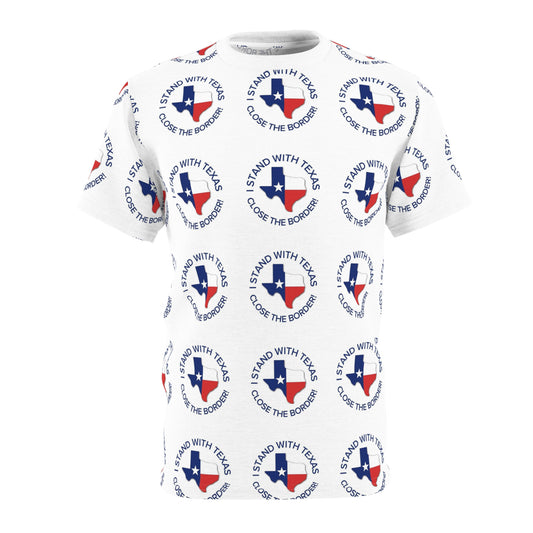 I stand with Texas Close the Border Unisex Cut & Sew Soft Tee