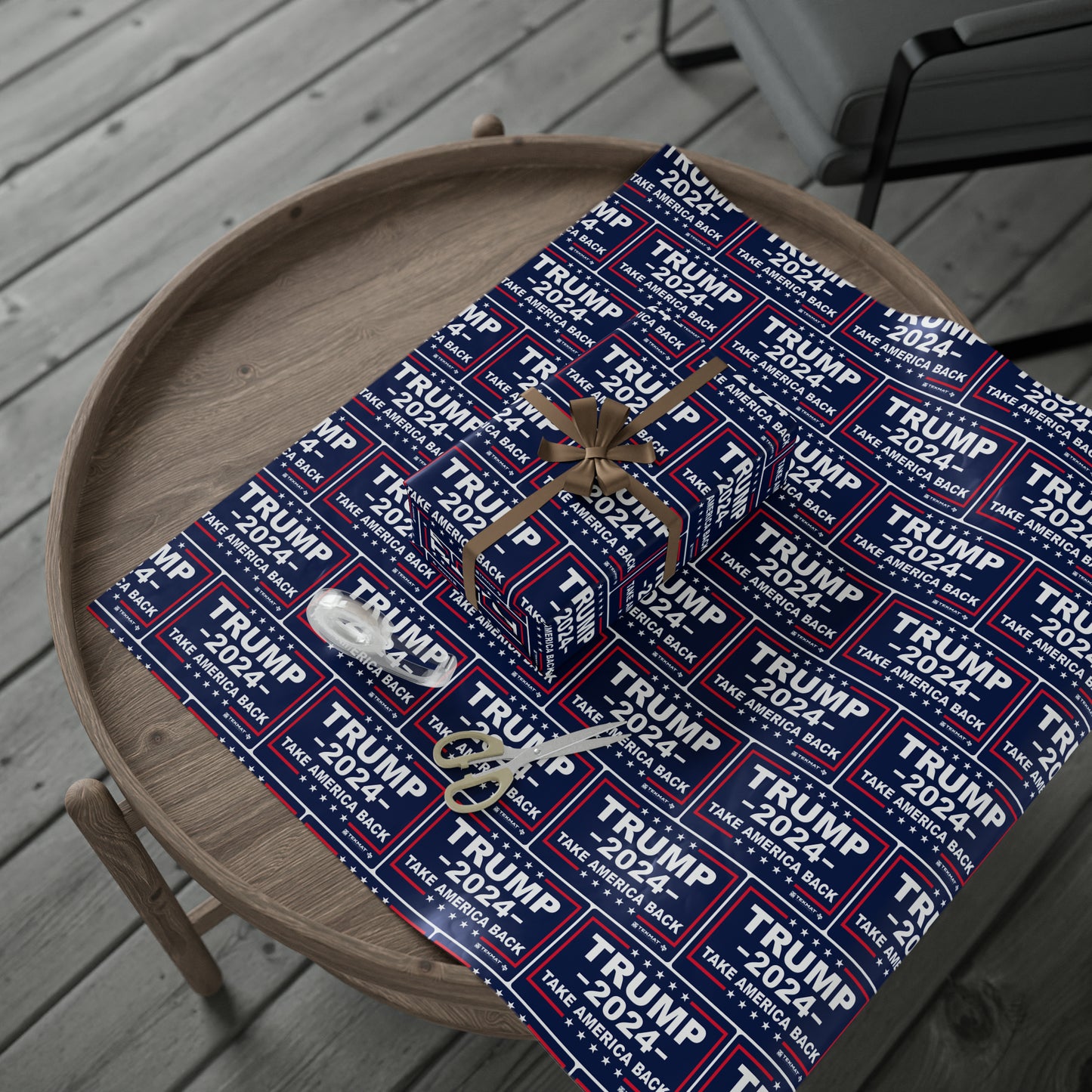 Trump Take America Back Birthday Gift Present Wrapping Paper MAGA