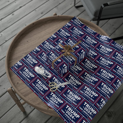 Trump Take America Back Birthday Gift Present Wrapping Paper MAGA