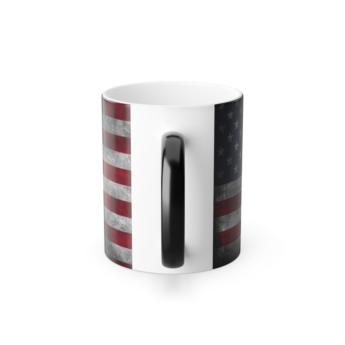 Color Morphing Trump with Gun 2A American Flag Heat Reacting See Pictures Coffee Mug 11oz